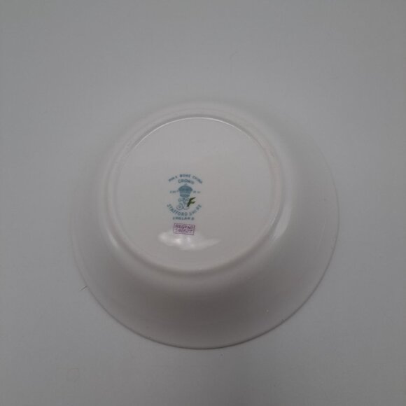 Crown Staffordshire Bird of Paradise England Floral Sauce Bowl Vintage - Picture 5 of 6